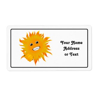 Mr Happy Sunshine - Thumbs Up label