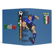 Mr Italian Stallion Forza Azzurri Italy 2010 gifts 3 Ring Binder