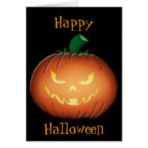 Mr Jack O Lantern Scary Happy Halloween Card