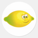 Mr Lemon Round Sticker