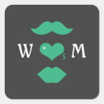 Mr Loves Mrs Monogram stickers