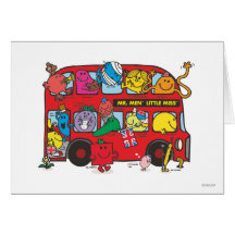 Mr Men & Little Miss Bus Greeting Cards