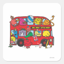 Mr Men & Little Miss Bus Sticker