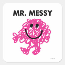 Mr Messy Classic 2 Square Stickers