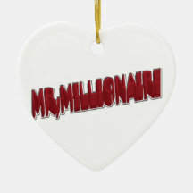 MR,Millionaire Red 3 Dimension Christmas Ornaments