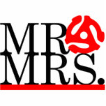 Mr &amp; Mrs 45 Adapter Cake Topper Photo Cutout