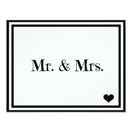 Mr. & Mrs. 4.25x5.5 Paper Invitation Card