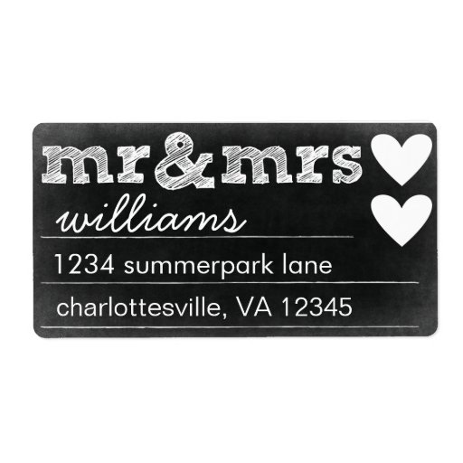 Mr & Mrs Address Labels Zazzle