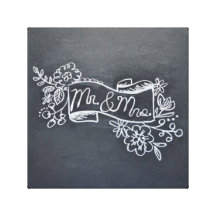 mr & mrs chalkboard art canvas canvas prints