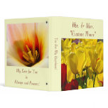 Mr. & Mrs. "Custom Name" Wedding Binder Tulips