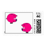 Mr & Mrs  Hot Pink Piggy Postage