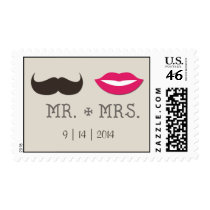 Mr. Mrs. Lips Moustache with date