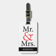 Mr. & Mrs. Luggage Tag