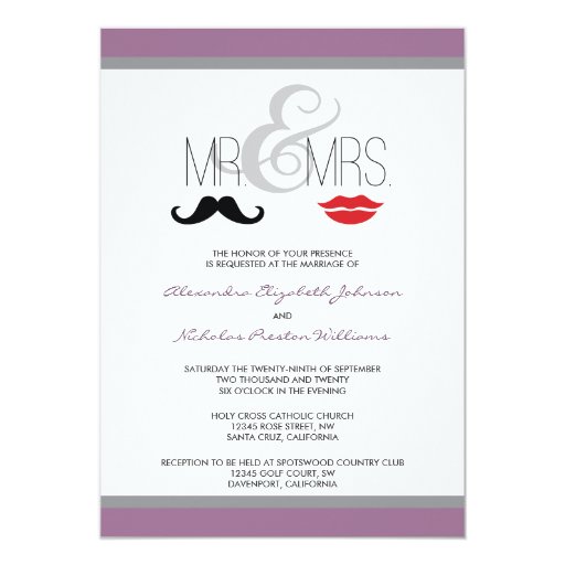 mr mrs wedding invitations mr mrs mustache lipstick wedding invitation zazzle mr mrs wedding invitations mr mrs mustache lipstick wedding invitation zazzle