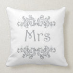 Mr & Mrs ornate cushion pillow