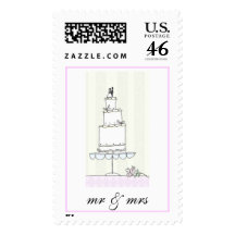 mr & mrs postage stamps