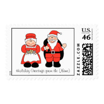 Mr. & Mrs. Santa Claus Custom Postage postage by ChristmasDesigns Mr. & Mrs. Santa Claus Custom Postage postage