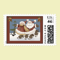 Mr. & Mrs. Santa postage