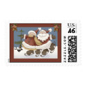 Mr. & Mrs. Santa postage