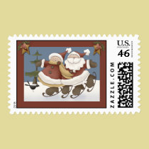 Mr. & Mrs. Santa stamps