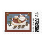 Mr. & Mrs. Santa postage