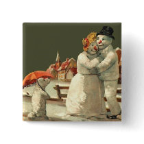 Mr & Mrs Snowman Button by forbes1954 Mr & Mrs Snowman Button