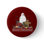 Mr & Mrs Snowman Button