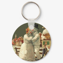 Mr & Mrs Snowman Keychain by forbes1954 Mr & Mrs Snowman Keychain