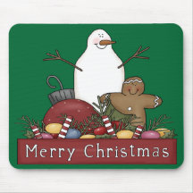 Mr & Mrs Snowman Mouse Pad
