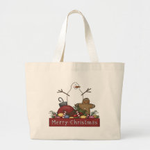 Mr & Mrs Snowman Tote Bag