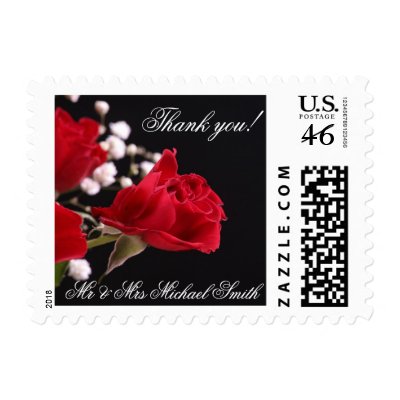 Mr & Mrs Thank you Postage Stamps