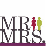 Mr &amp; Mrs Them Cake Topper Photo Sculpture