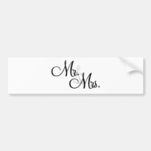 Mr. & Mrs. Unique Items Bumper Stickers