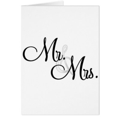 Mr. & Mrs. Unique Items Greeting Cards