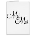 Mr. & Mrs. Unique Items Greeting Cards