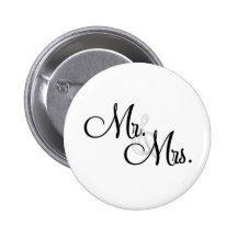 Mr. & Mrs. Unique Items Pinback Button