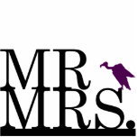 Mr &amp; Mrs Vulture Cake Topper Photo Cutouts