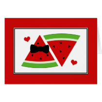 Mr & Mrs Watermelon Custom Thank You Note Cards cards
