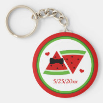 Mr & Mrs Watermelon  Personalized Basic Keychain keychains