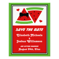 Mr & Mrs Watermelon SAVE the DATE Announcements invitations
