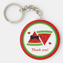Mr & Mrs Watermelon Summer Wedding Favor Keychain keychains