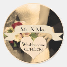 Mr. & Mrs. Wedding Stickers