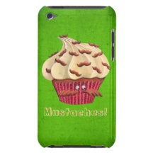Mr Mustached Cupcake Barely There iPod Cover
