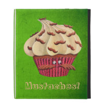 Mr Mustached Cupcake iPad Cases