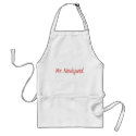 Mr. Newlywed (Red) aprons by CelebrationZazzle Mr. Newlywed (Red) aprons