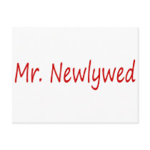 Mr. Newlywed (Red) postcards