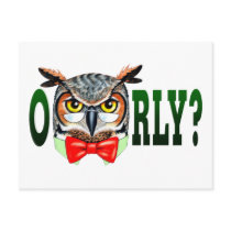 Mr. Owl says O RLY? postcards by TheGalacticGroundhog Mr. Owl says O RLY? postcards