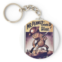 Mr. Peanut Goes To War Key Chain