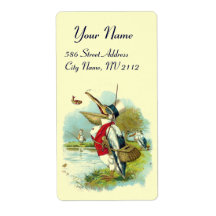 MR PELICAN FISHING,Cream Personalized Shipping Label