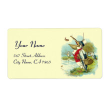 MR PELICAN FISHING,cream Shipping Labels